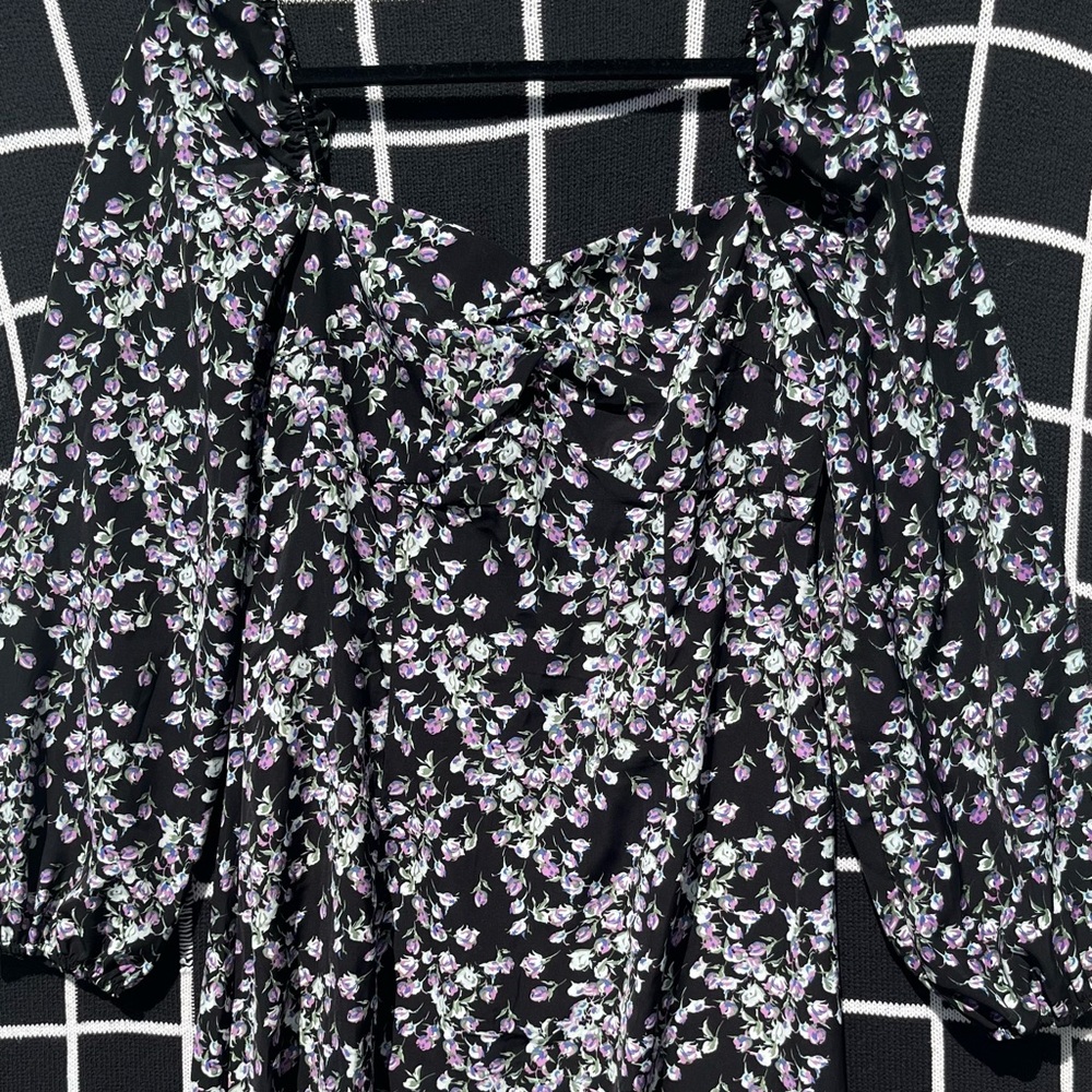 Missguided purple floral dress